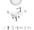 Комплект Wellsee 7 в 1 Lavinia Boho Bathroom Sink накладная/подвесная раковина 40x23 см 20219615R 1