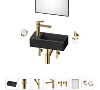 Комплект Wellsee 7 в 1 Lavinia Boho Bathroom Sink накладная/подвесная раковина 40x20 см 20219596R
