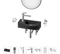 Комплект Wellsee 7 в 1 Lavinia Boho Bathroom Sink накладная/подвесная раковина 40x23 см 20219608R