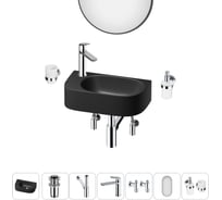 Комплект Wellsee 7 в 1 Lavinia Boho Bathroom Sink накладная/подвесная раковина 40x22 см 20219762R
