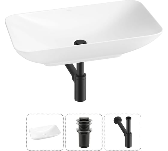 Акционный набор Wellsee 3 в 1 Demure накладная раковина 70x38 см 20214604R 1