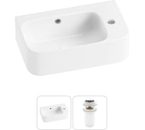 Комплект Wellsee 2 в 1 Lavinia Boho Bathroom Sink накладная/подвесная раковина 45x27 см 20216500R