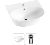 Комплект Wellsee 2 в 1 Lavinia Boho Bathroom Sink накладная/подвесная раковина 46x41 см 20216665R