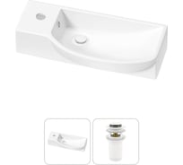 Комплект Wellsee 2 в 1 Lavinia Boho Bathroom Sink накладная/подвесная раковина 50x24 см 20216136R