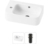 Комплект Wellsee 2 в 1 Lavinia Boho Bathroom Sink накладная/подвесная раковина 45x27 см 20216470R