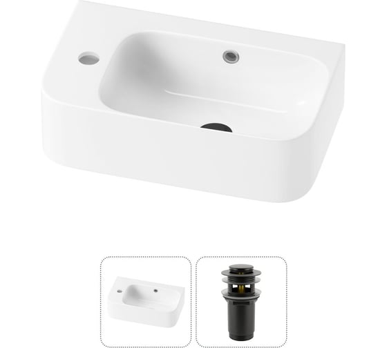 Комплект Wellsee 2 в 1 Lavinia Boho Bathroom Sink накладная/подвесная раковина 45x27 см 20216470R
