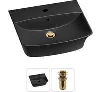 Комплект Wellsee 2 в 1 Lavinia Boho Bathroom Sink накладная/подвесная раковина 45x40 см 20216767R