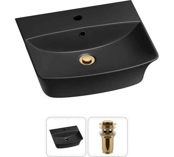 Комплект Wellsee 2 в 1 Lavinia Boho Bathroom Sink накладная/подвесная раковина 45x40 см 20216767R