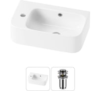 Комплект Wellsee 2 в 1 Lavinia Boho Bathroom Sink накладная/подвесная раковина 45x27 см 20216469R