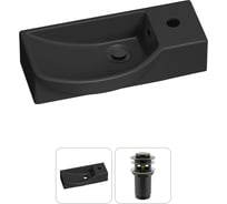 Комплект Wellsee 2 в 1 Lavinia Boho Bathroom Sink накладная/подвесная раковина 45x24 см 20216122R