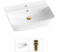 Комплект Wellsee 2 в 1 Lavinia Boho Bathroom Sink накладная/подвесная раковина 55x42 см 20216779R