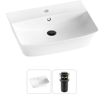 Комплект Wellsee 2 в 1 Lavinia Boho Bathroom Sink накладная/подвесная раковина 55x42 см 20216778R