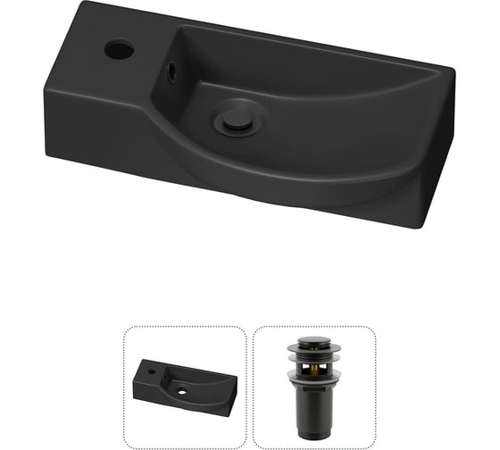 Комплект Wellsee 2 в 1 Lavinia Boho Bathroom Sink накладная/подвесная раковина 45x24 см 20216094R 1