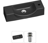 Комплект Wellsee 2 в 1 Lavinia Boho Bathroom Sink накладная/подвесная раковина 53x25 см 20216233R