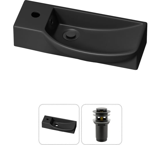 Комплект Wellsee 2 в 1 Lavinia Boho Bathroom Sink накладная/подвесная раковина 50x24 см 20216150R