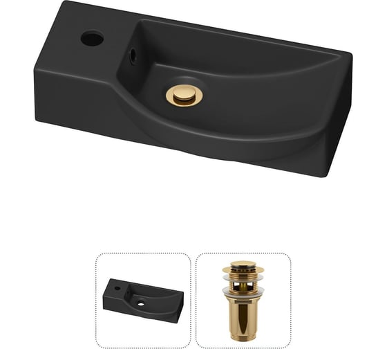 Комплект Wellsee 2 в 1 Lavinia Boho Bathroom Sink накладная/подвесная раковина 45x24 см 20216095R 1