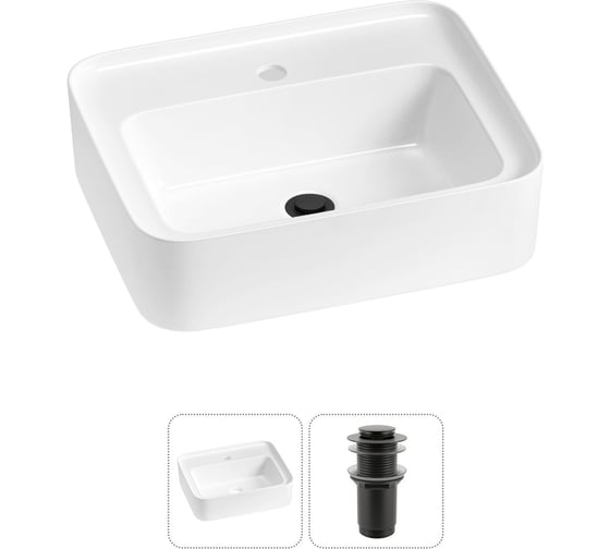 Комплект Wellsee 2 в 1 Lavinia Boho Bathroom Sink накладная/подвесная раковина 50x40 см 20215317R