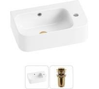 Комплект Wellsee 2 в 1 Lavinia Boho Bathroom Sink накладная/подвесная раковина 45x27 см 20216499R
