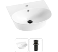 Комплект Wellsee 2 в 1 Lavinia Boho Bathroom Sink накладная/подвесная раковина 46x41 см 20216666R