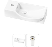 Комплект Wellsee 2 в 1 Lavinia Boho Bathroom Sink накладная/подвесная раковина 45x24 см 20216080R