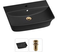 Комплект Wellsee 2 в 1 Lavinia Boho Bathroom Sink накладная/подвесная раковина 55x42 см 20216795R
