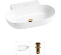 Комплект Wellsee 2 в 1 Lavinia Boho Bathroom Sink накладная/подвесная раковина 58x40 см 20215129R