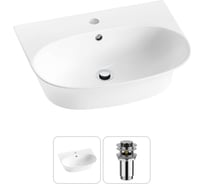 Комплект Wellsee 2 в 1 Lavinia Boho Bathroom Sink накладная/подвесная раковина 55x43 см 20216693R