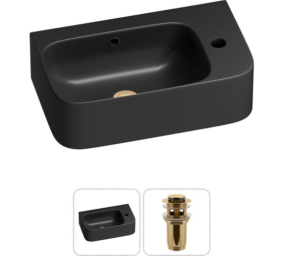 Комплект Wellsee 2 в 1 Lavinia Boho Bathroom Sink накладная/подвесная раковина 45x27 см 20216515R
