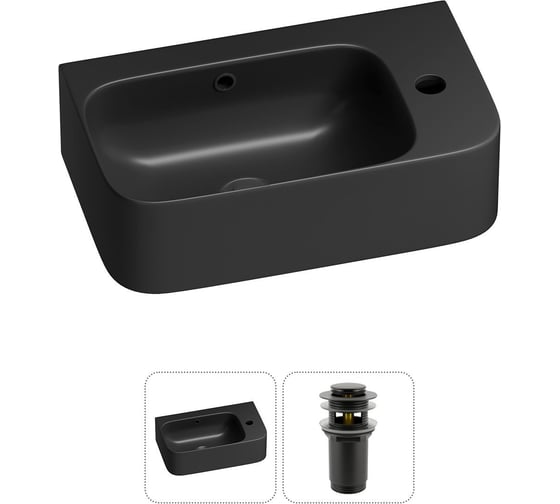 Комплект Wellsee 2 в 1 Lavinia Boho Bathroom Sink накладная/подвесная раковина 45x27 см 20216514R 1