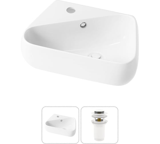 Комплект Wellsee 2 в 1 Lavinia Boho Bathroom Sink накладная/подвесная раковина 44x27 см 20216584R 1