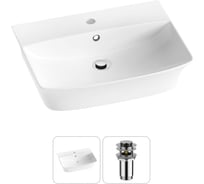 Комплект Wellsee 2 в 1 Lavinia Boho Bathroom Sink накладная/подвесная раковина 55x42 см 20216777R