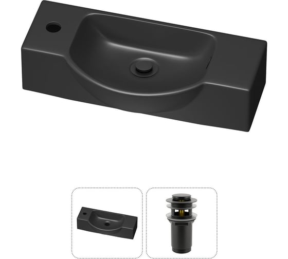 Комплект Wellsee 2 в 1 Lavinia Boho Bathroom Sink накладная/подвесная раковина 53x25 см 20216206R 1