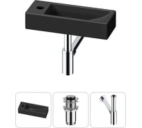 Комплект Wellsee 3 в 1 Lavinia Boho Bathroom Sink накладная/подвесная раковина 38x14 см 20215928R