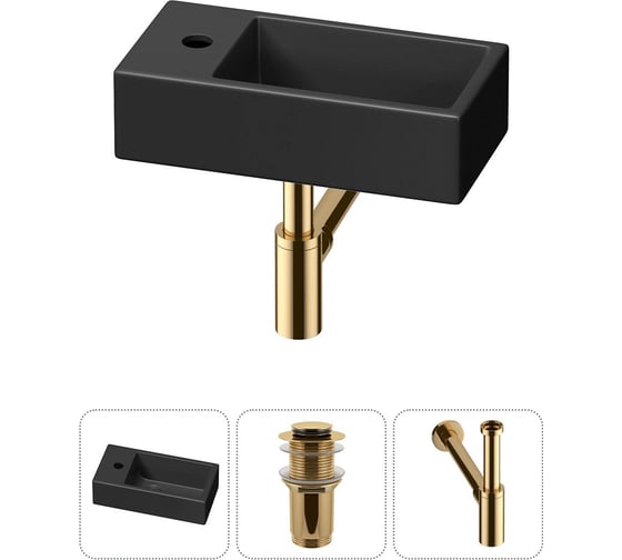 Комплект Wellsee 3 в 1 Lavinia Boho Bathroom Sink накладная/подвесная раковина 40x20 см 20216014R 1