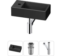 Комплект Wellsee 3 в 1 Lavinia Boho Bathroom Sink накладная/подвесная раковина 40x20 см 20216012R