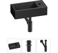 Комплект Wellsee 3 в 1 Lavinia Boho Bathroom Sink накладная/подвесная раковина 40x20 см 20215985R