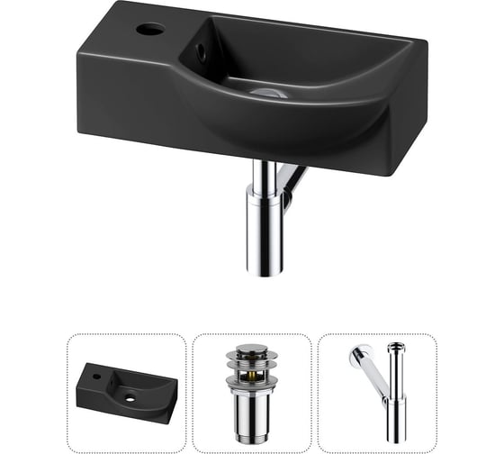 Комплект Wellsee 3 в 1 Lavinia Boho Bathroom Sink накладная/подвесная раковина 40x23 см 20216040R
