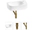 Комплект Wellsee 3 в 1 Lavinia Boho Bathroom Sink накладная/подвесная раковина 40x22 см 20216307R 1