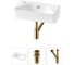 Комплект Wellsee 3 в 1 Lavinia Boho Bathroom Sink накладная/подвесная раковина 40x22 см 20216447R 1