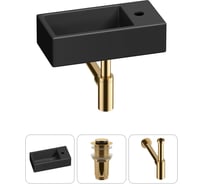 Комплект Wellsee 3 в 1 Lavinia Boho Bathroom Sink накладная/подвесная раковина 40x20 см 20215986R