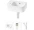 Комплект Wellsee 3 в 1 Lavinia Boho Bathroom Sink накладная/подвесная раковина 37x25 см 20216532R 1