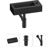 Комплект Wellsee 3 в 1 Lavinia Boho Bathroom Sink накладная/подвесная раковина 37x18 см 20215873R