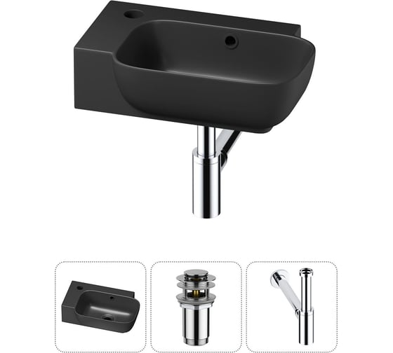 Комплект Wellsee 3 в 1 Lavinia Boho Bathroom Sink накладная/подвесная раковина 40x24 см 20216404R 1