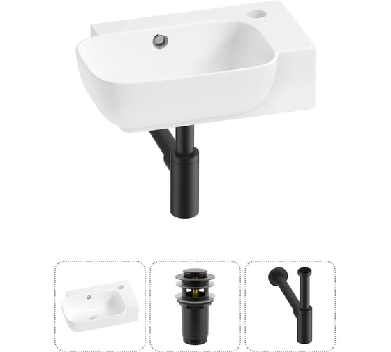 Комплект Wellsee 3 в 1 Lavinia Boho Bathroom Sink накладная/подвесная раковина 40x24 см 20216362R 1