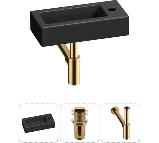 Комплект Wellsee 3 в 1 Lavinia Boho Bathroom Sink накладная/подвесная раковина 37x18 см 20215874R