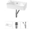 Комплект Wellsee 3 в 1 Lavinia Boho Bathroom Sink накладная/подвесная раковина 40x22 см 20216445R 1