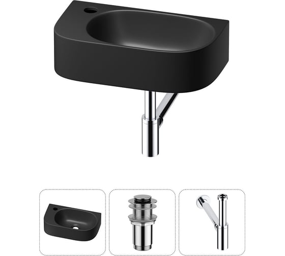 Комплект Wellsee 3 в 1 Lavinia Boho Bathroom Sink накладная/подвесная раковина 40x22 см 20216348R