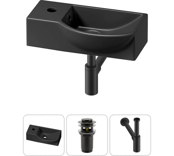 Комплект Wellsee 3 в 1 Lavinia Boho Bathroom Sink накладная/подвесная раковина 40x23 см 20216041R