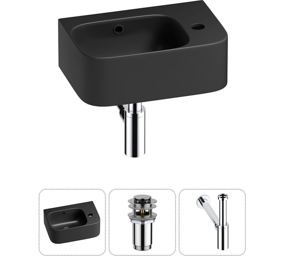 Комплект Wellsee 3 в 1 Lavinia Boho Bathroom Sink накладная/подвесная раковина 37x25 см 20216572R