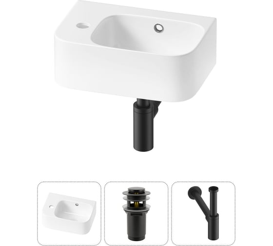 Комплект Wellsee 3 в 1 Lavinia Boho Bathroom Sink накладная/подвесная раковина 37x25 см 20216530R